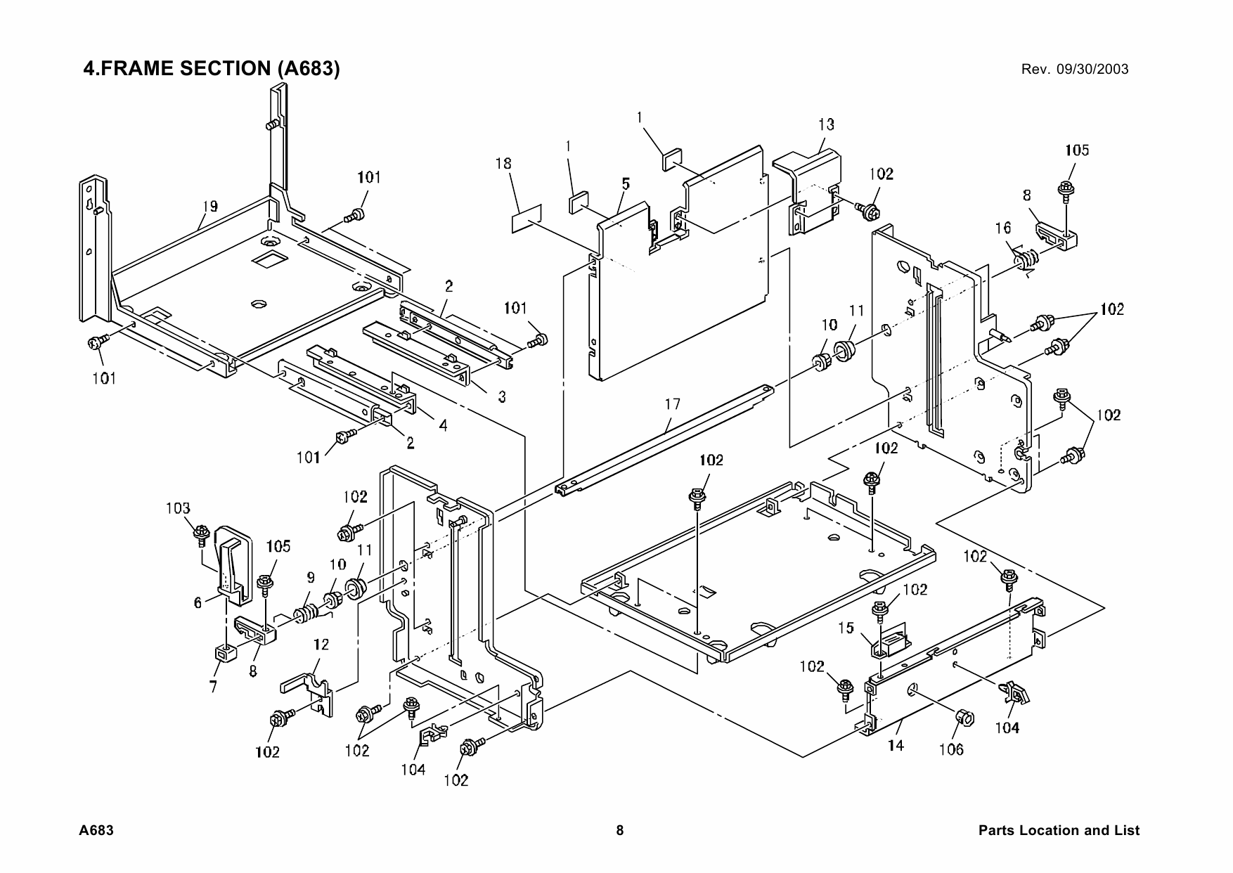 RICOH Options A683 LARGE-CAPACITY-TRAY Parts Catalog PDF download-5